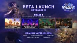 World of Warcraft Midnight Beta Test Begins November 11