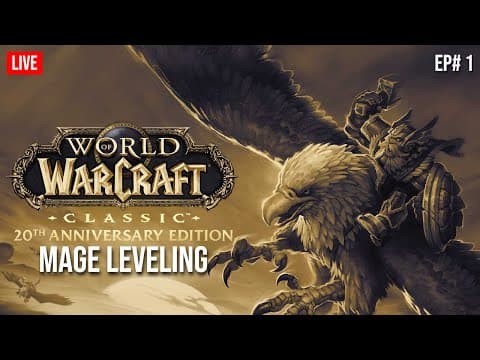 World of Warcraft Classic Anniversary (Gameplay + Music Soundtrack) | Mage Leveling Ep 1